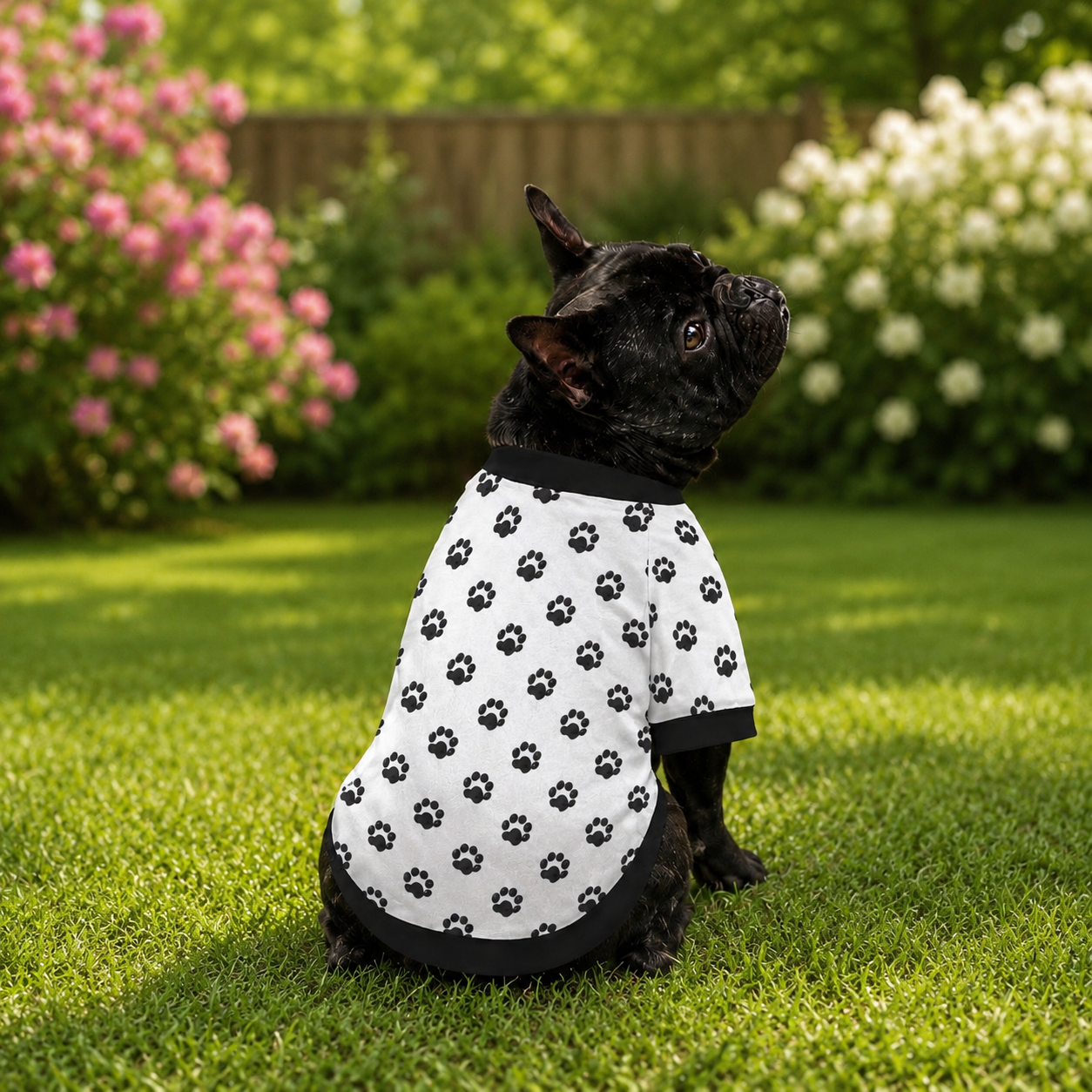 Flauschiges Hundeshirt mit Allover-Druck
