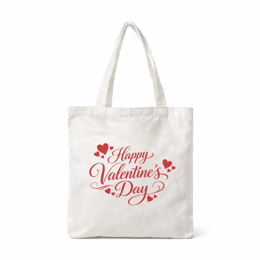 Canvas Stofftasche „Happy Valentine’s Day“