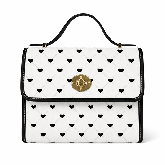 Elegante Damenhandtasche mit Herzmuster