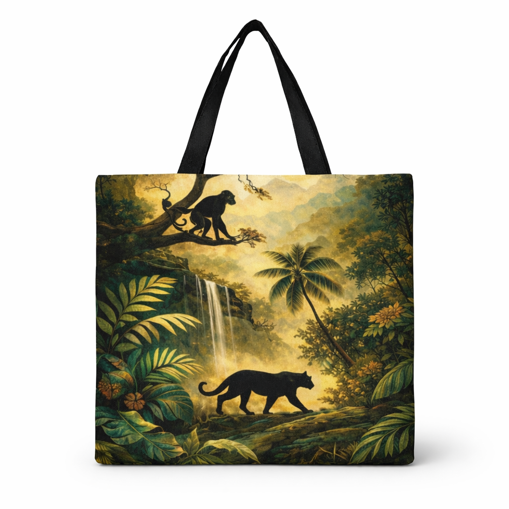 Dschungel-Safari Stofftasche – Großformat