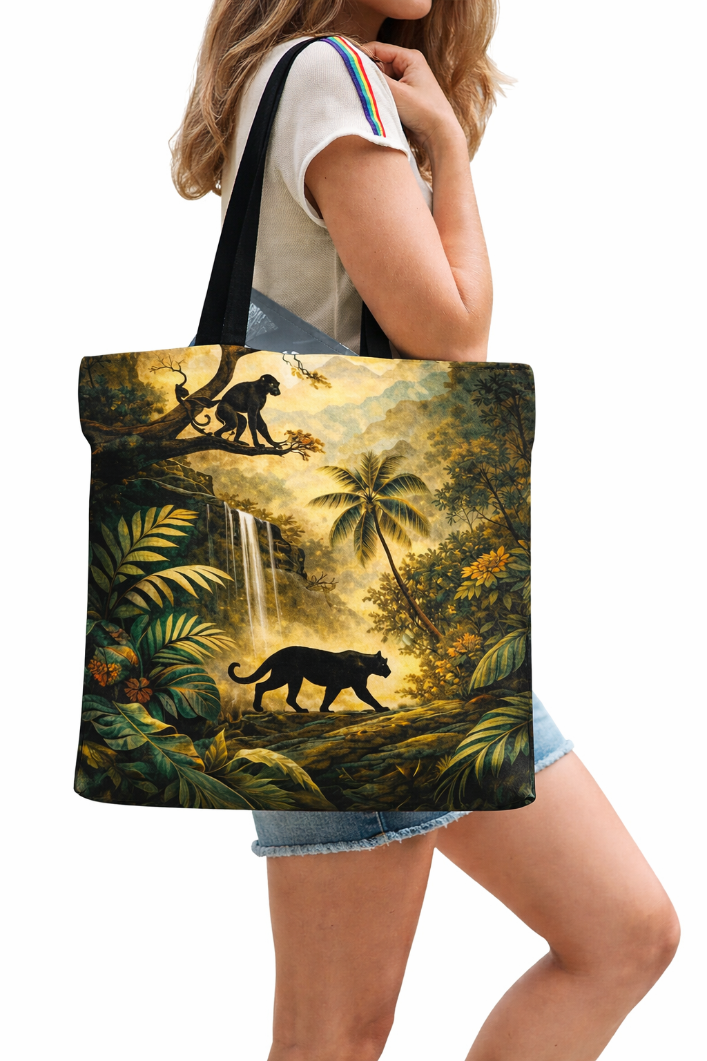 Dschungel-Safari Stofftasche – Großformat