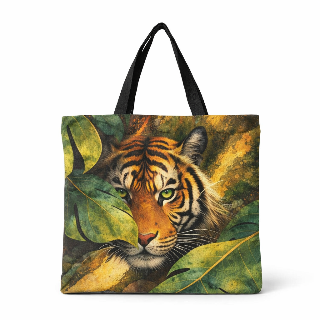 Tiger Jungle Stofftasche – Groß (Modell 1699)