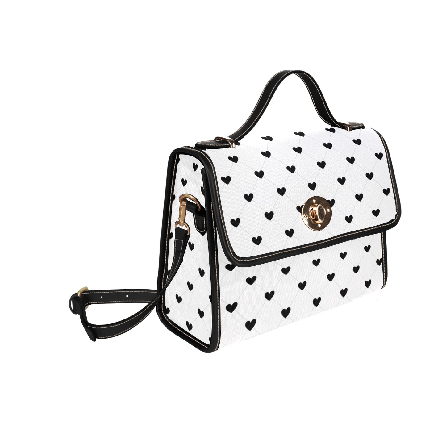 Elegante Damenhandtasche mit Herzmuster