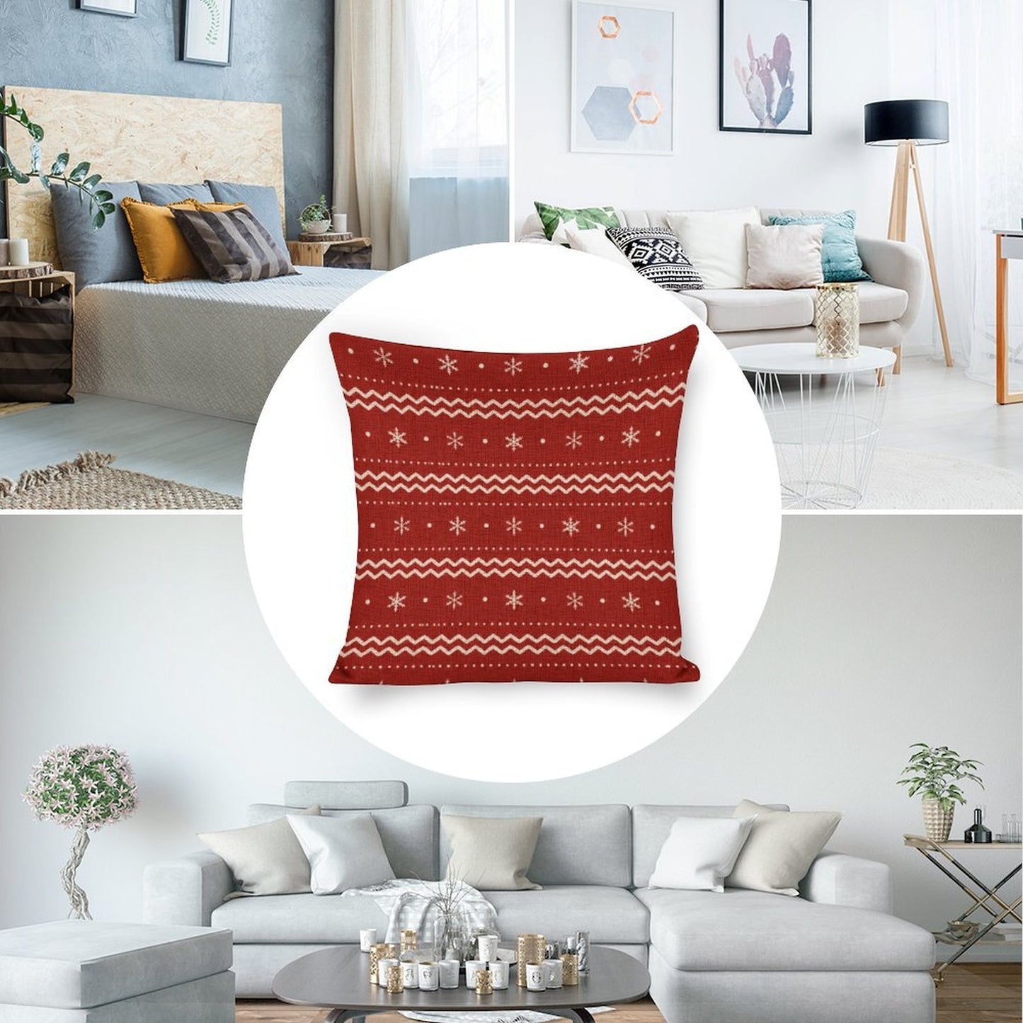 Individueller Leinen-Kissenbezug 45 × 45 cm (einseitiger Druck) (1 Stück)