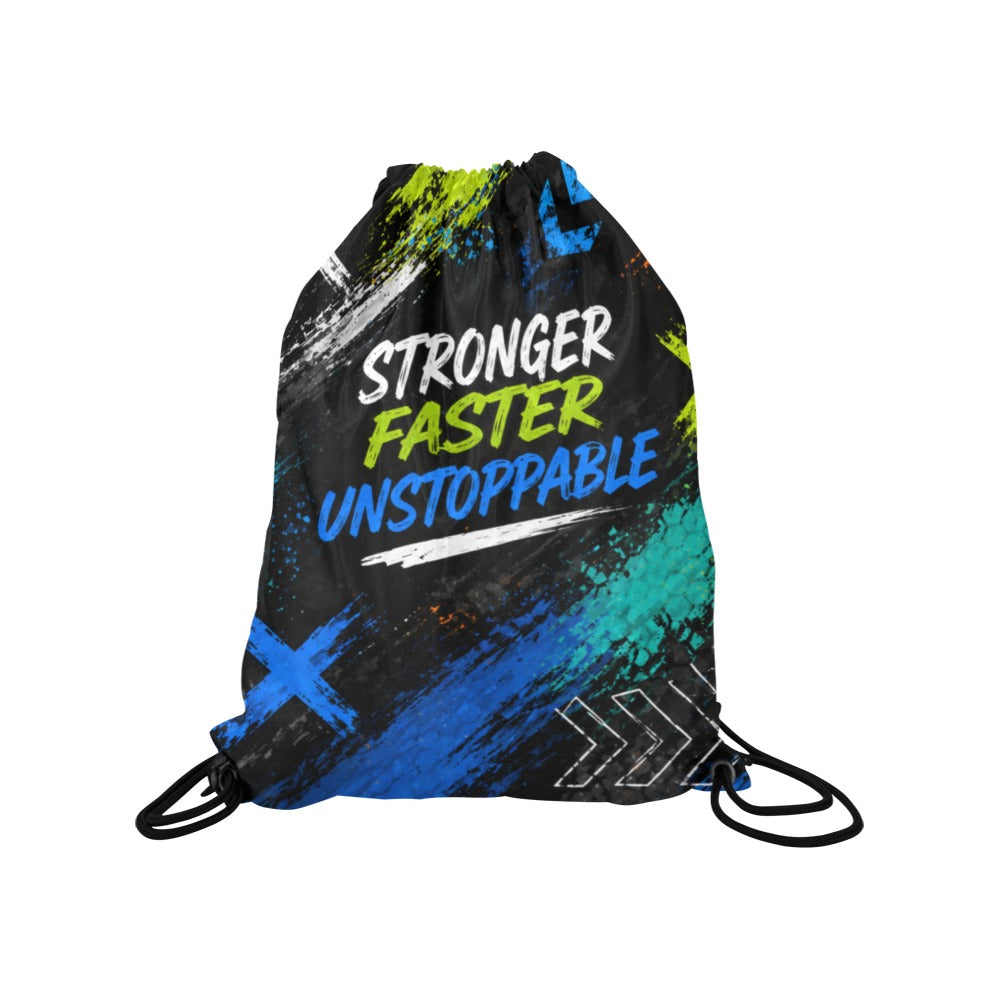 Sportlicher Kordelzugbeutel - Stronger Faster Unstoppable