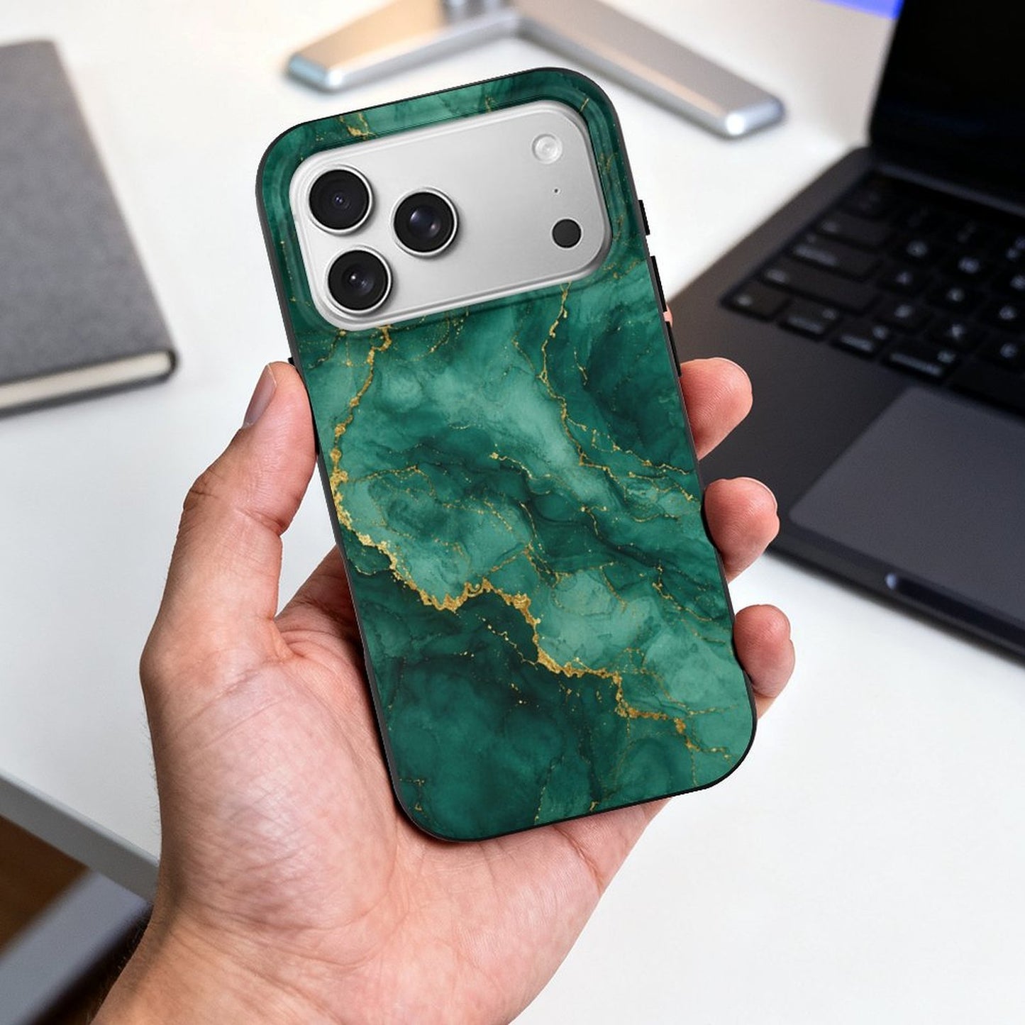 iPhone 17 Pro Hülle – Elegantes TPU Case mit Steinoptik