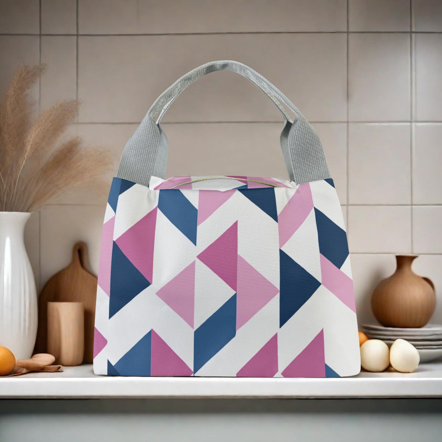 Geometrische Lunchtasche – Kompakt & Modern