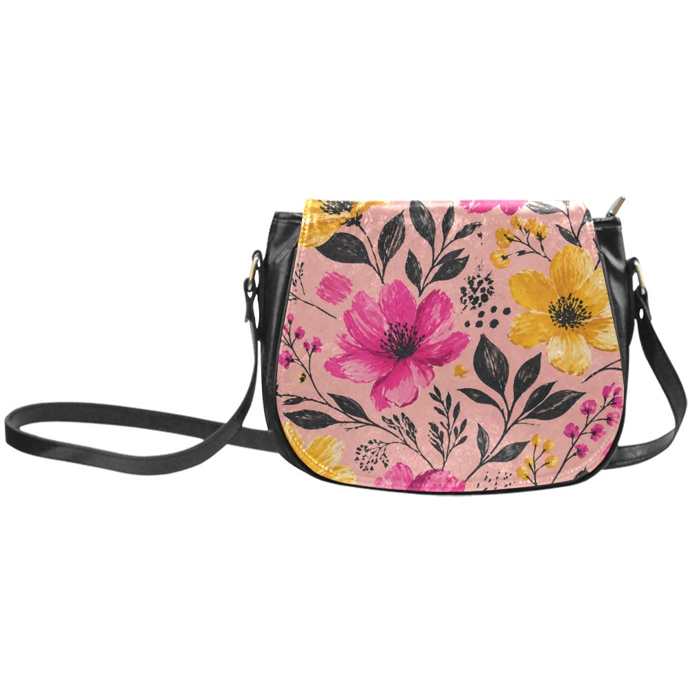 Damen Umhängetasche mit Blumenmuster