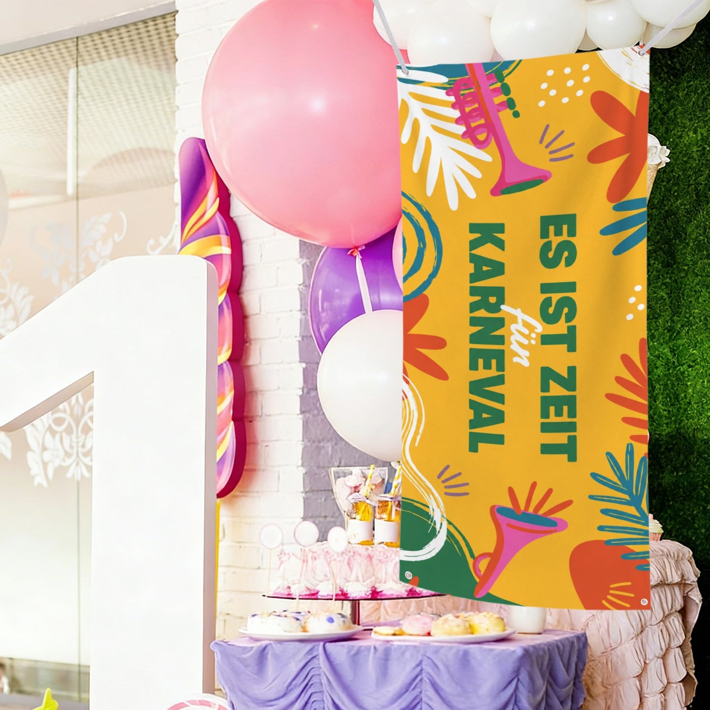 Personalisiertes Banner mit eigenem Text | 71×35 Zoll