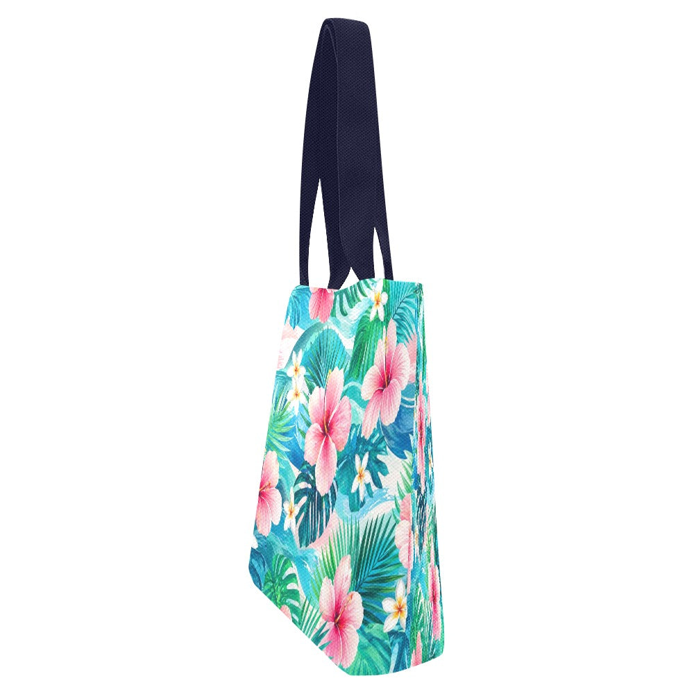 Canvas Tragetasche mit Blumenmuster – 2er Set