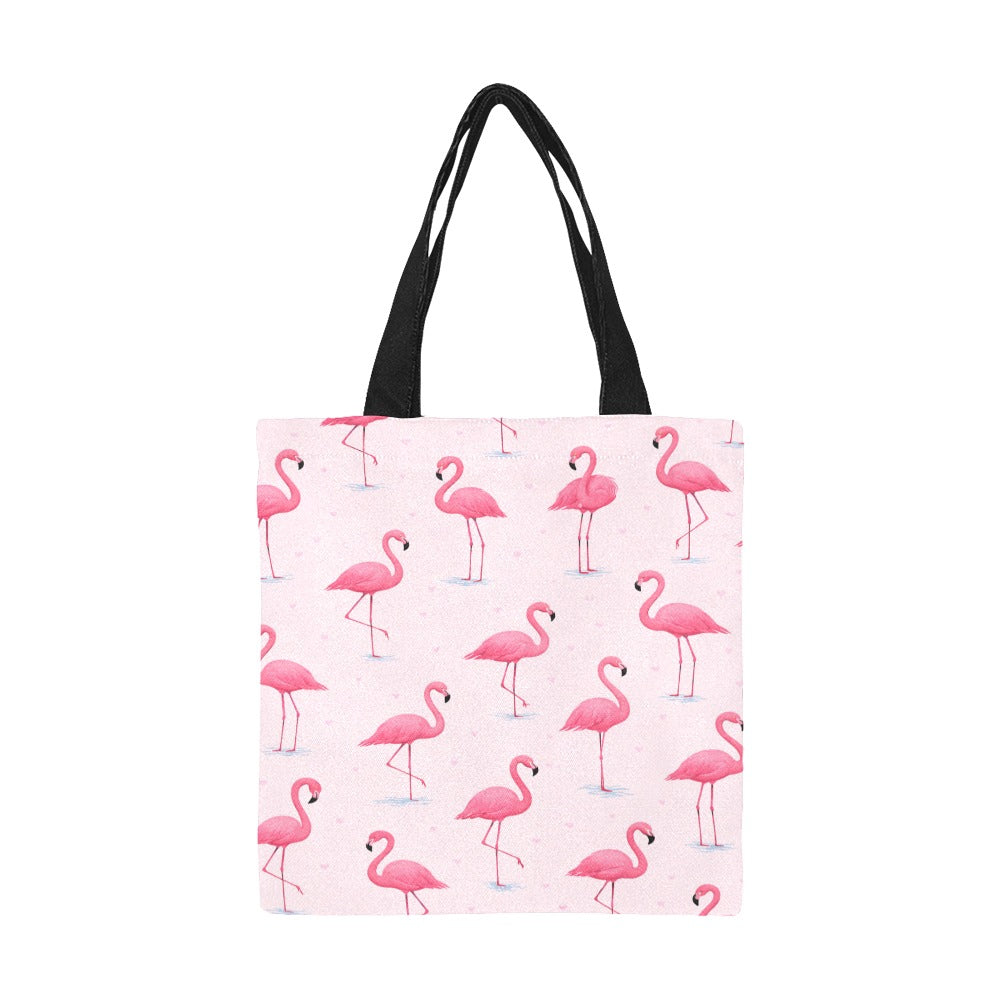 Rosa Tote Bag mit Flamingos