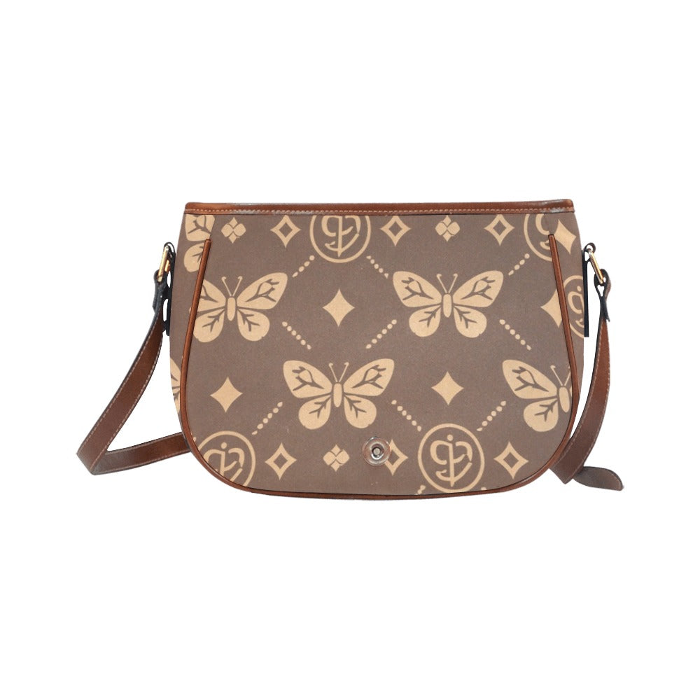 Elegante Saddle Bag mit Schmetterlingsmuster