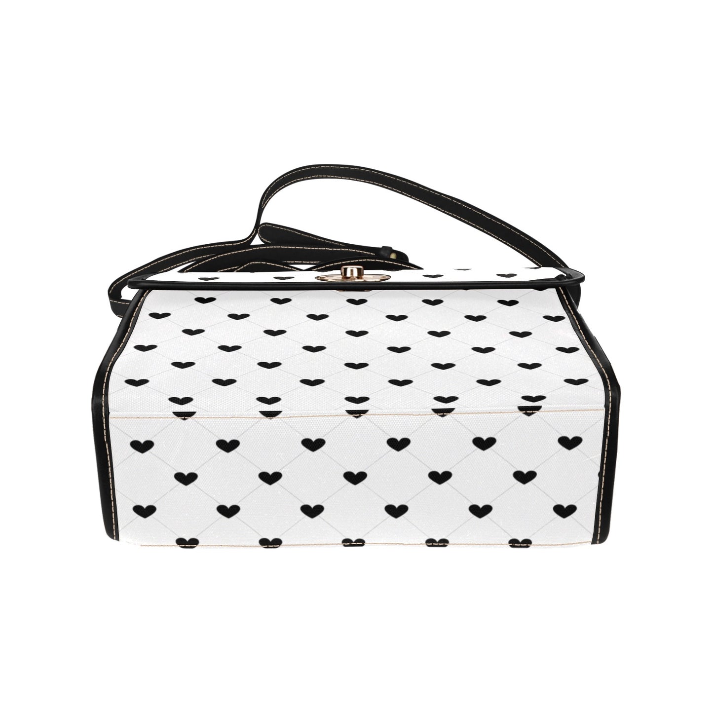 Elegante Damenhandtasche mit Herzmuster