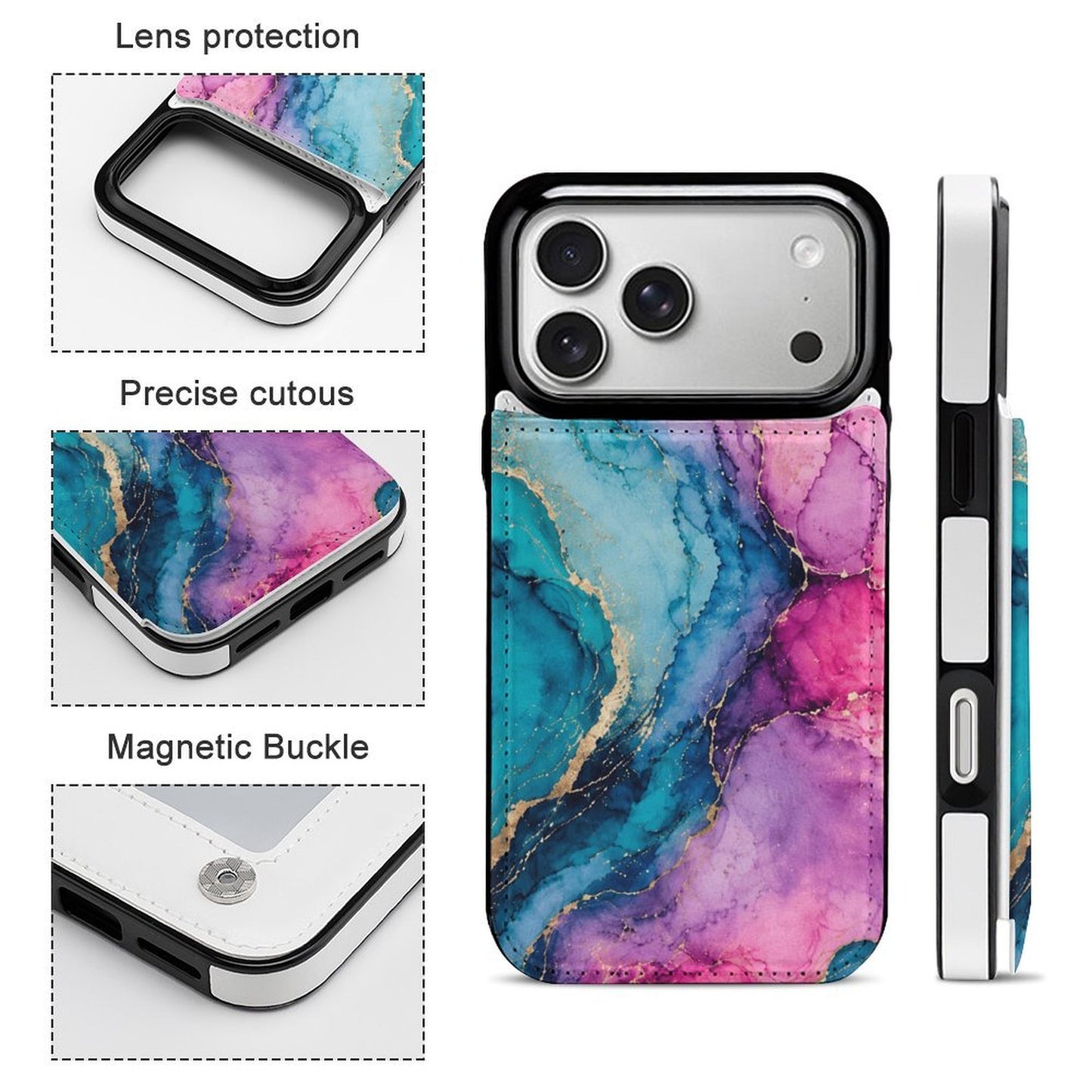 iPhone 17 Pro Max Klapphülle mit Kartenfächern & Rundumschutz