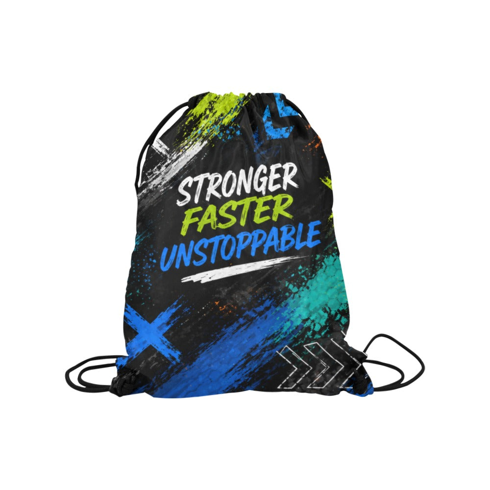 Sportlicher Kordelzugbeutel - Stronger Faster Unstoppable
