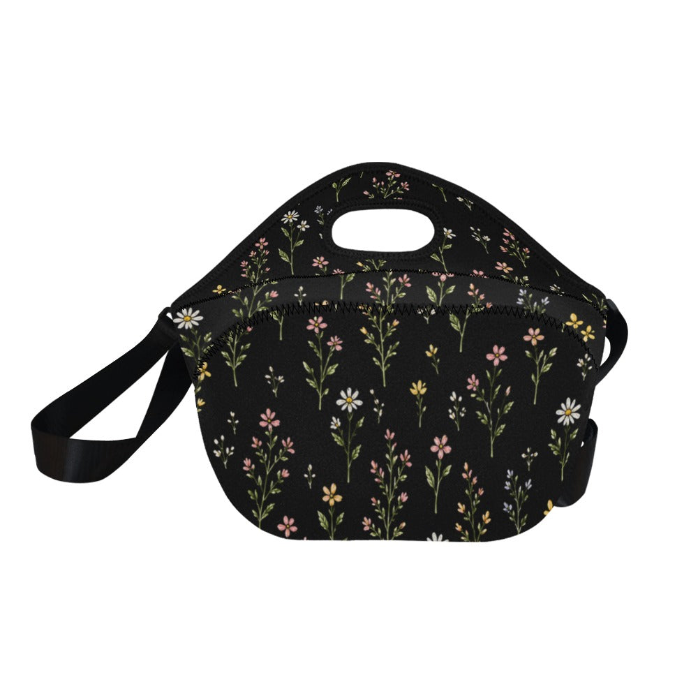 Blumige Neopren-Lunchtasche – Groß & Isolierend