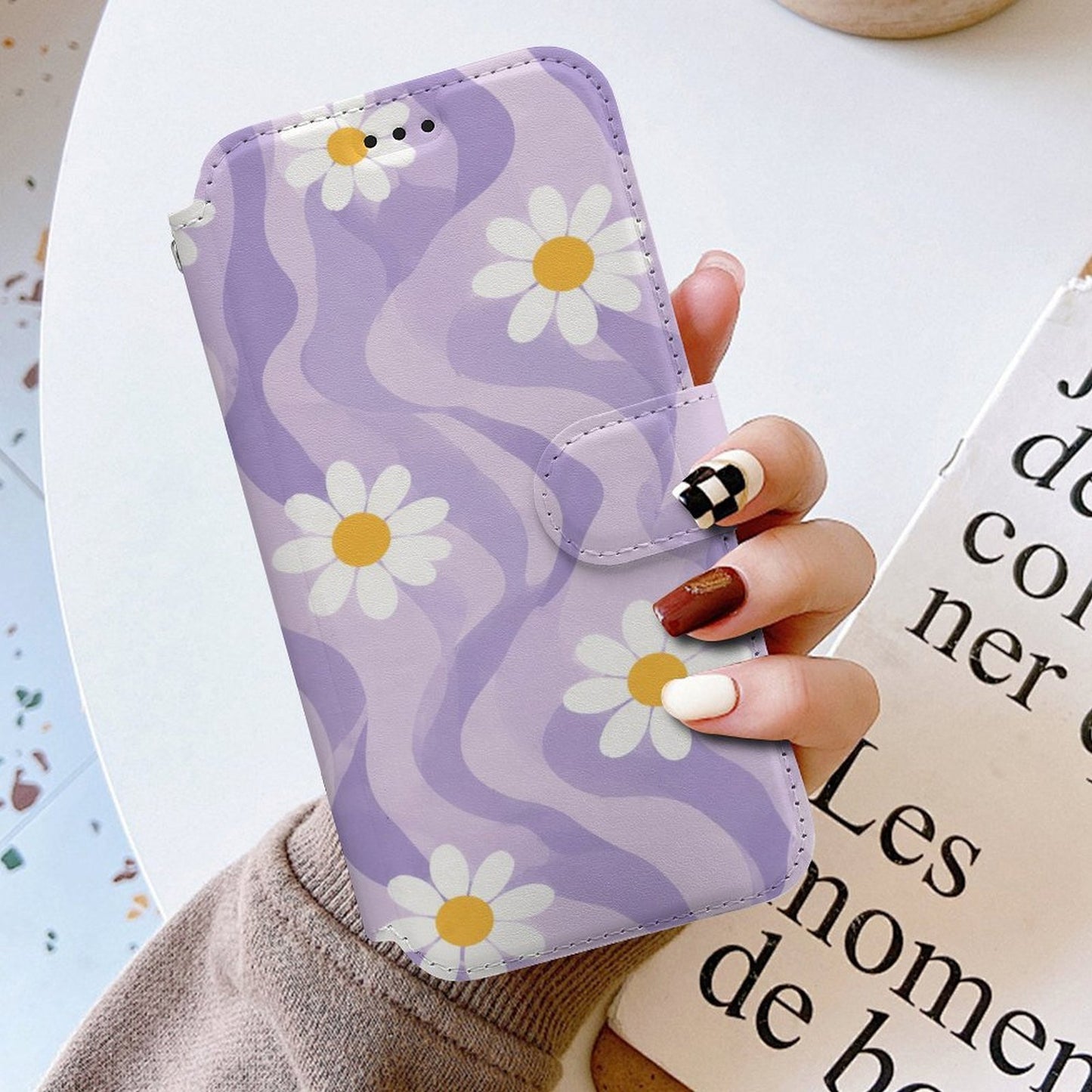 Klapphülle für iPhone 15 Pro – Handyhülle mit Kartenfächern und Standfunktion
