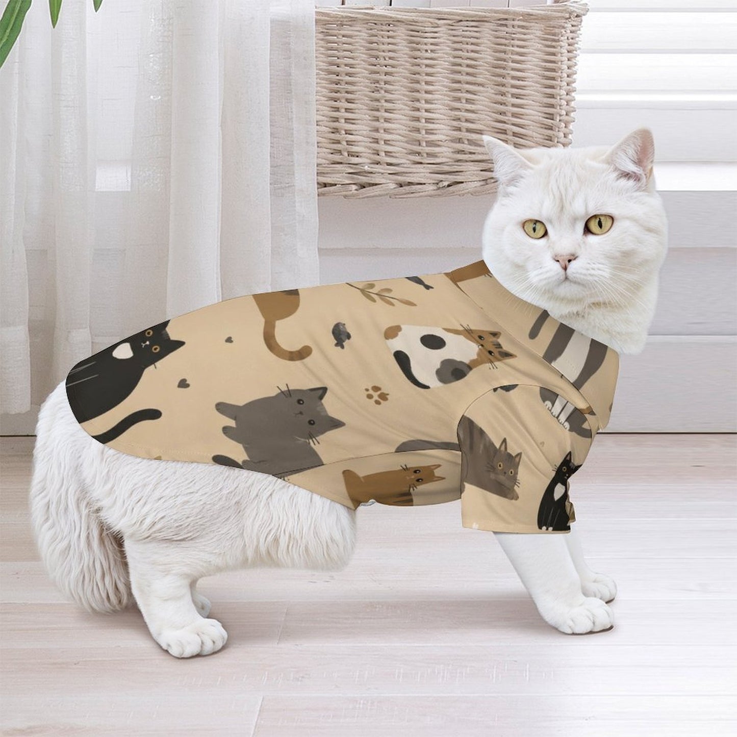 Haustier-Shirt mit Allover-Druck
