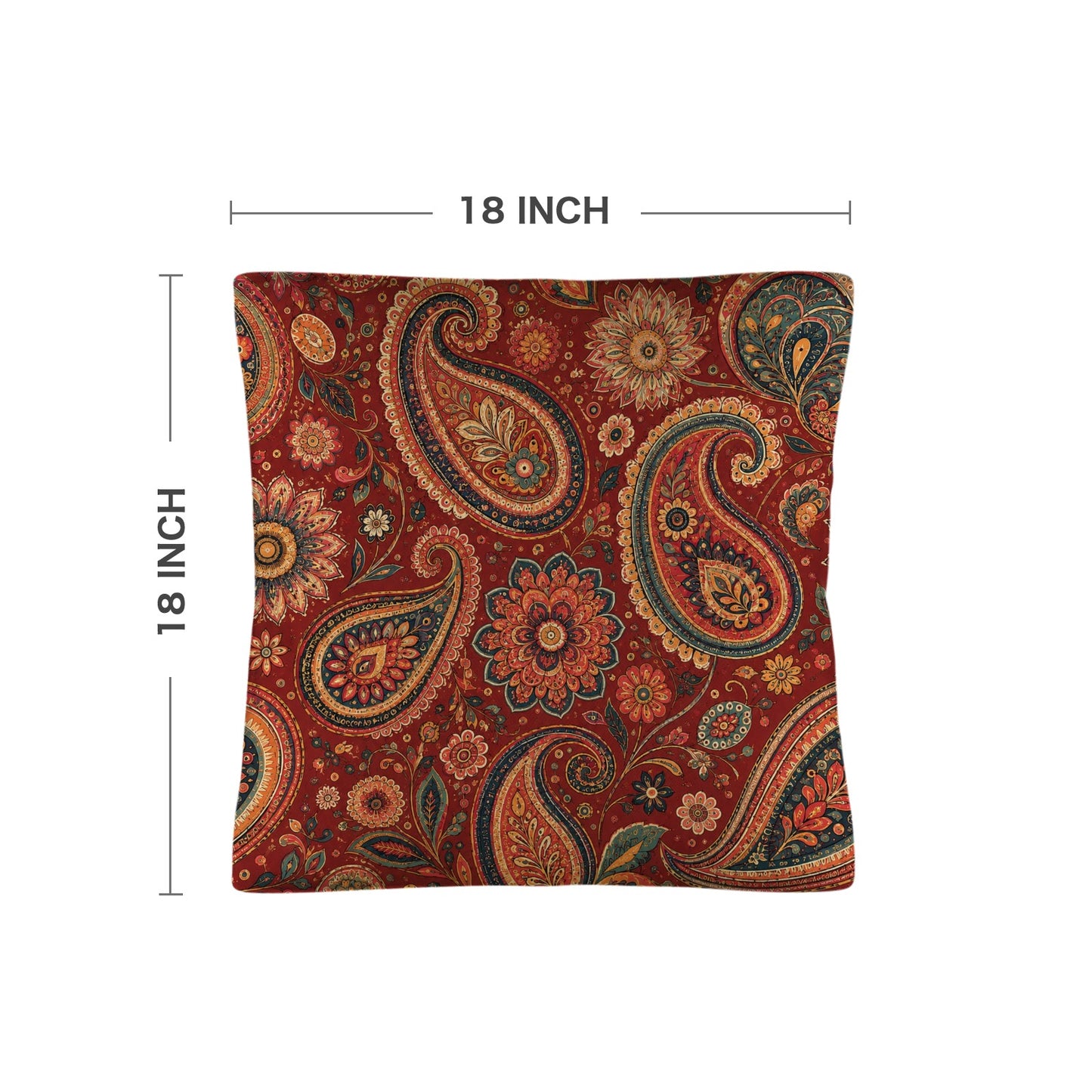 2 Leinen-Kissenbezüge 18 × 18 Zoll (einseitiger Druck und 4 Stück)