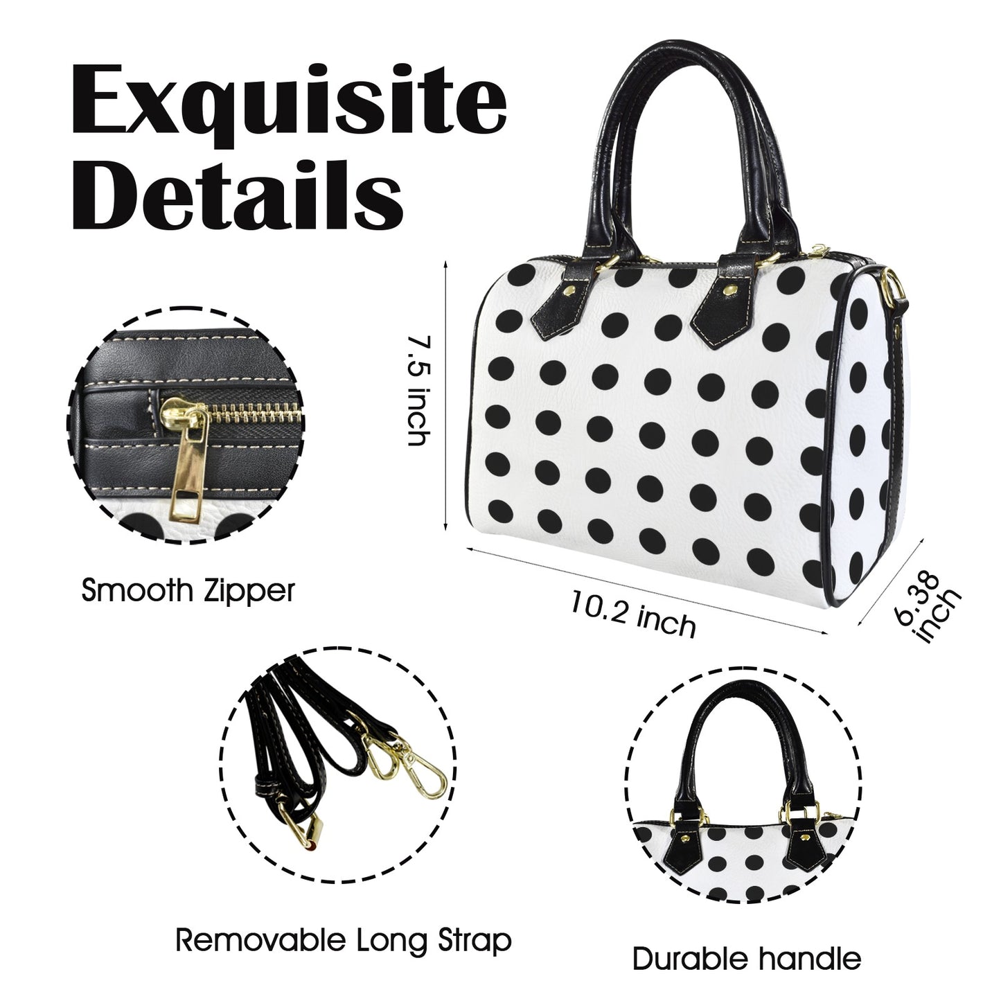Kleine Handtasche mit Punkte-Design