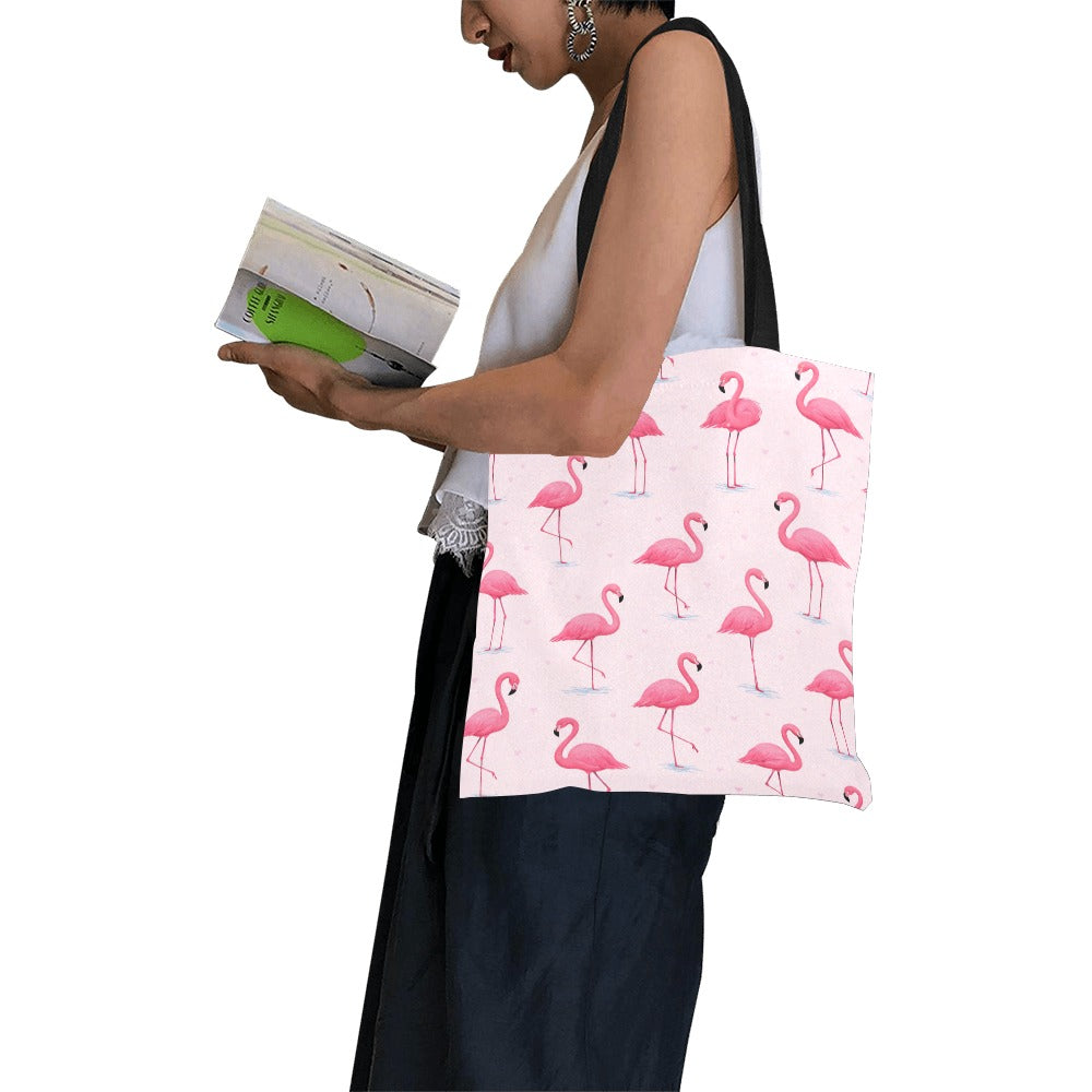 Rosa Tote Bag mit Flamingos