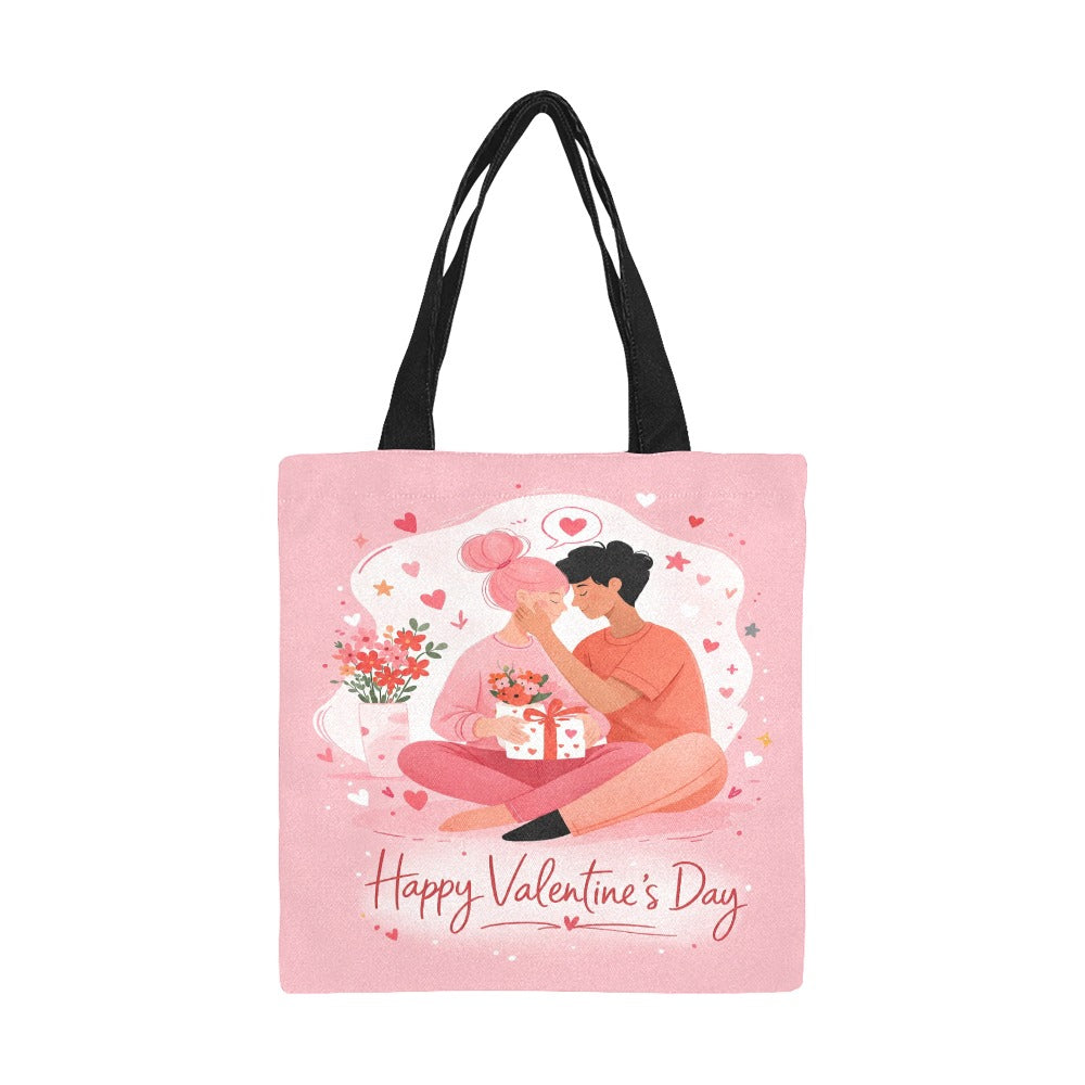 Valentinstag Canvas Tragetasche – Süßes Paar Design