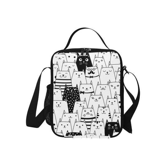 Kinder Lunch-Tasche mit Katzenmotiv – Isolierte Crossbody Tasche